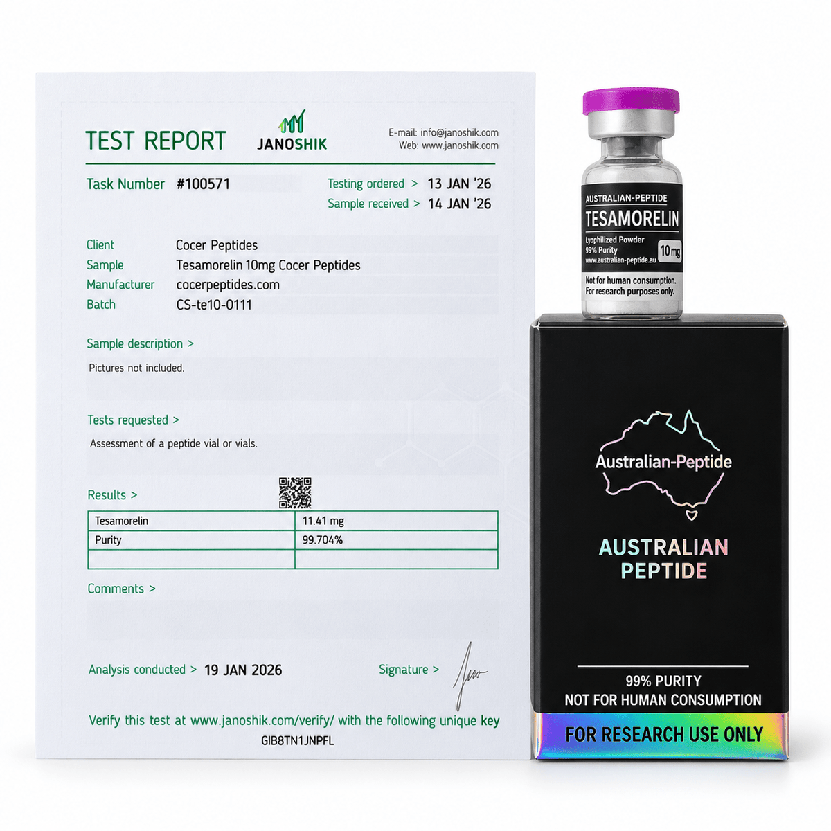 Tesamorelin 10mg Research Peptide - Australian-peptide