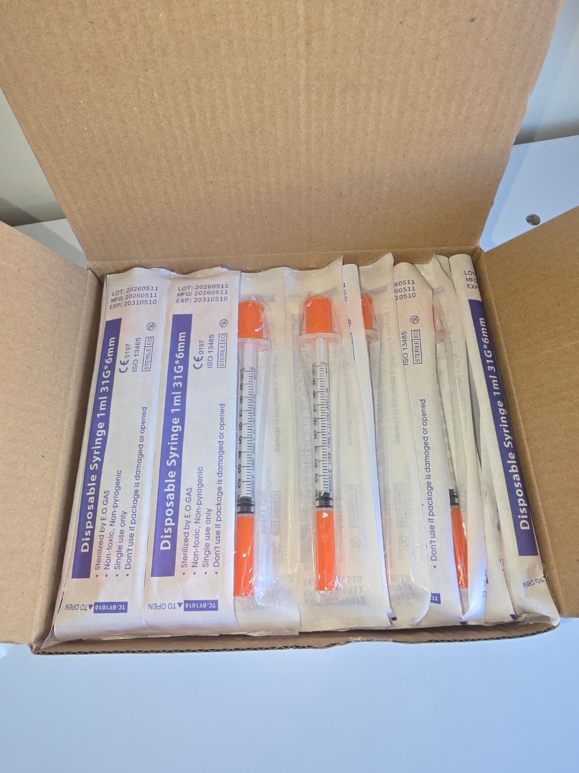 1mL 31G 6mm Disposable Syringes – Box of 100 - Australian-peptide