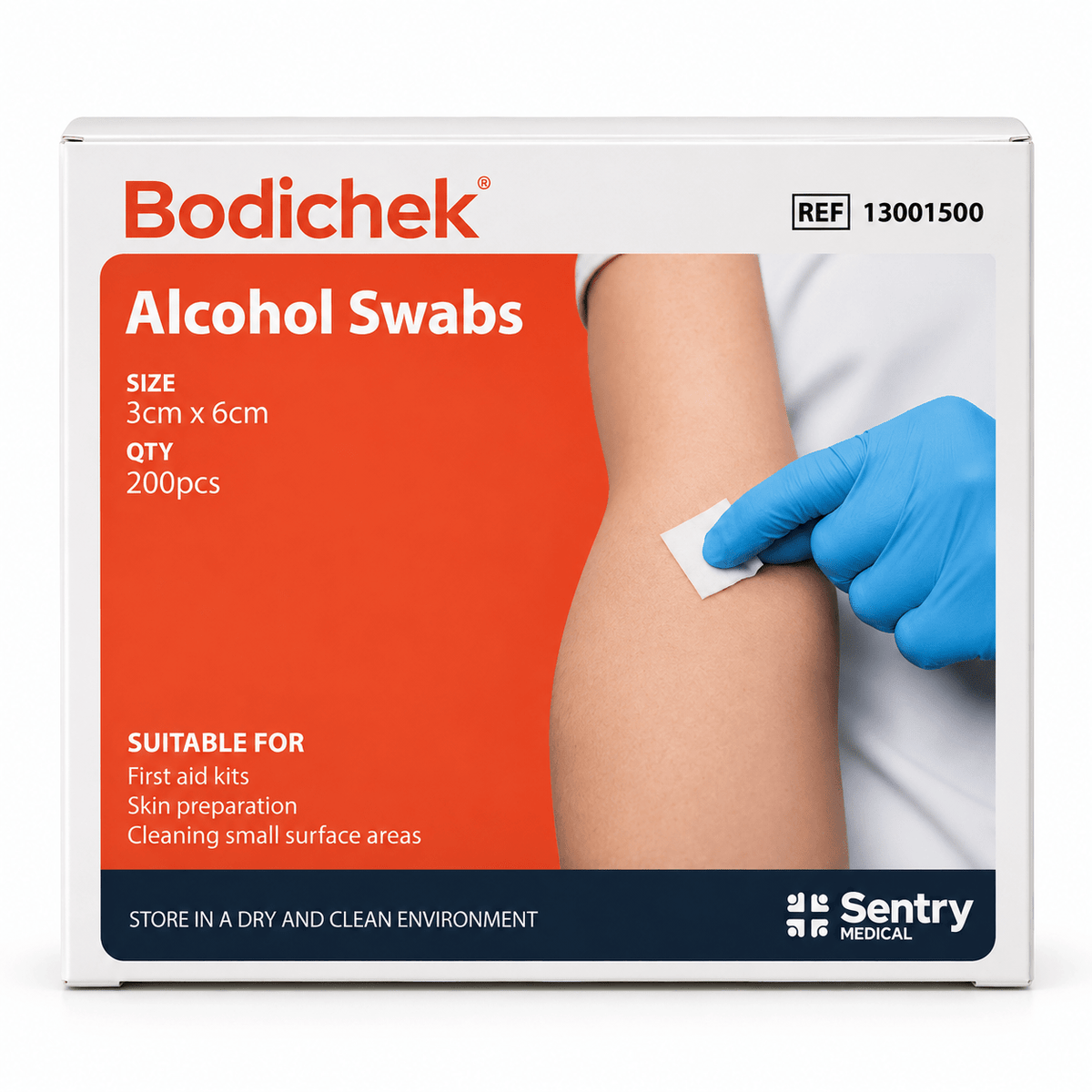 Bodichek Alcohol Swabs 200 Pack | 70% Isopropyl Alcohol - Australian Peptide