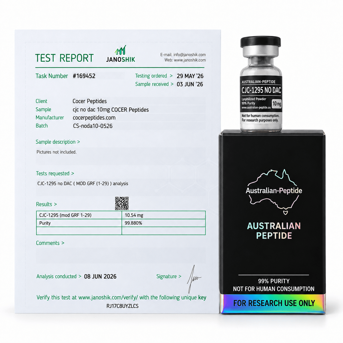 CJC-1295 No DAC 10mg Research Peptide - Australian-peptide