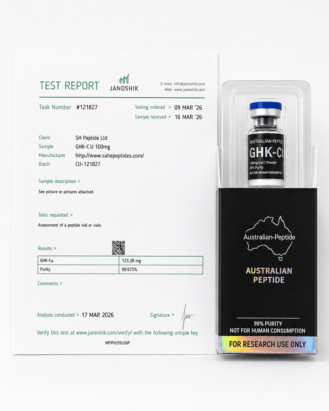 GHK-Cu 100mg Research Peptide | Research Grade - Australian-peptide