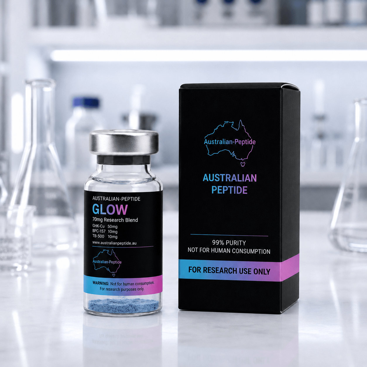 GLOW 70mg Research Peptide Blend - Australian-peptide