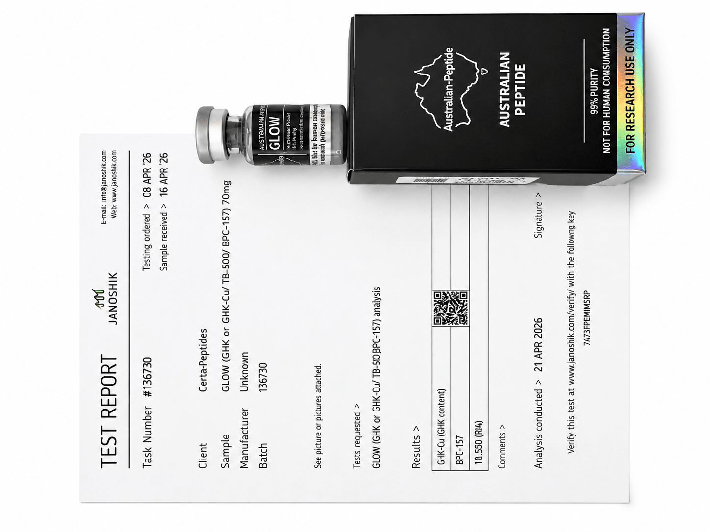 GLOW 70mg Research Peptide Blend