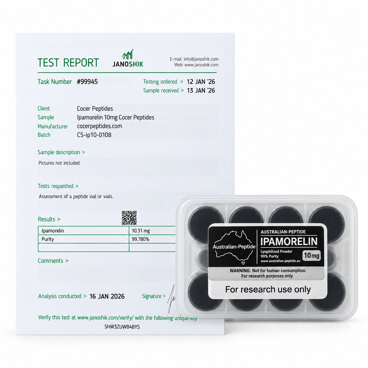 Ipamorelin 10mg — Bulk 10-Pack Pre-Order - Australian-peptide