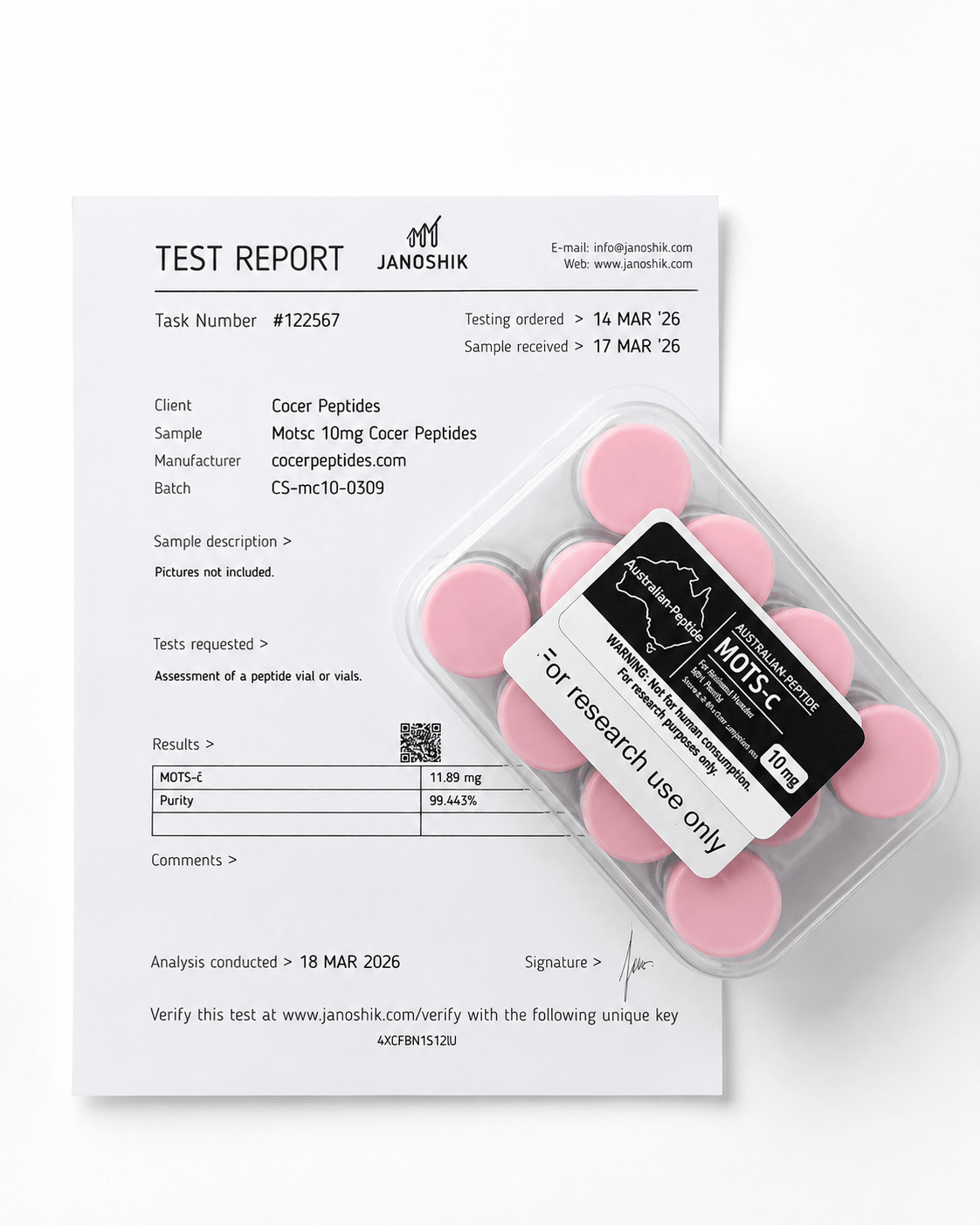 MOTS-c 10mg — Bulk 10-Pack Pre-Order - Australian-peptide