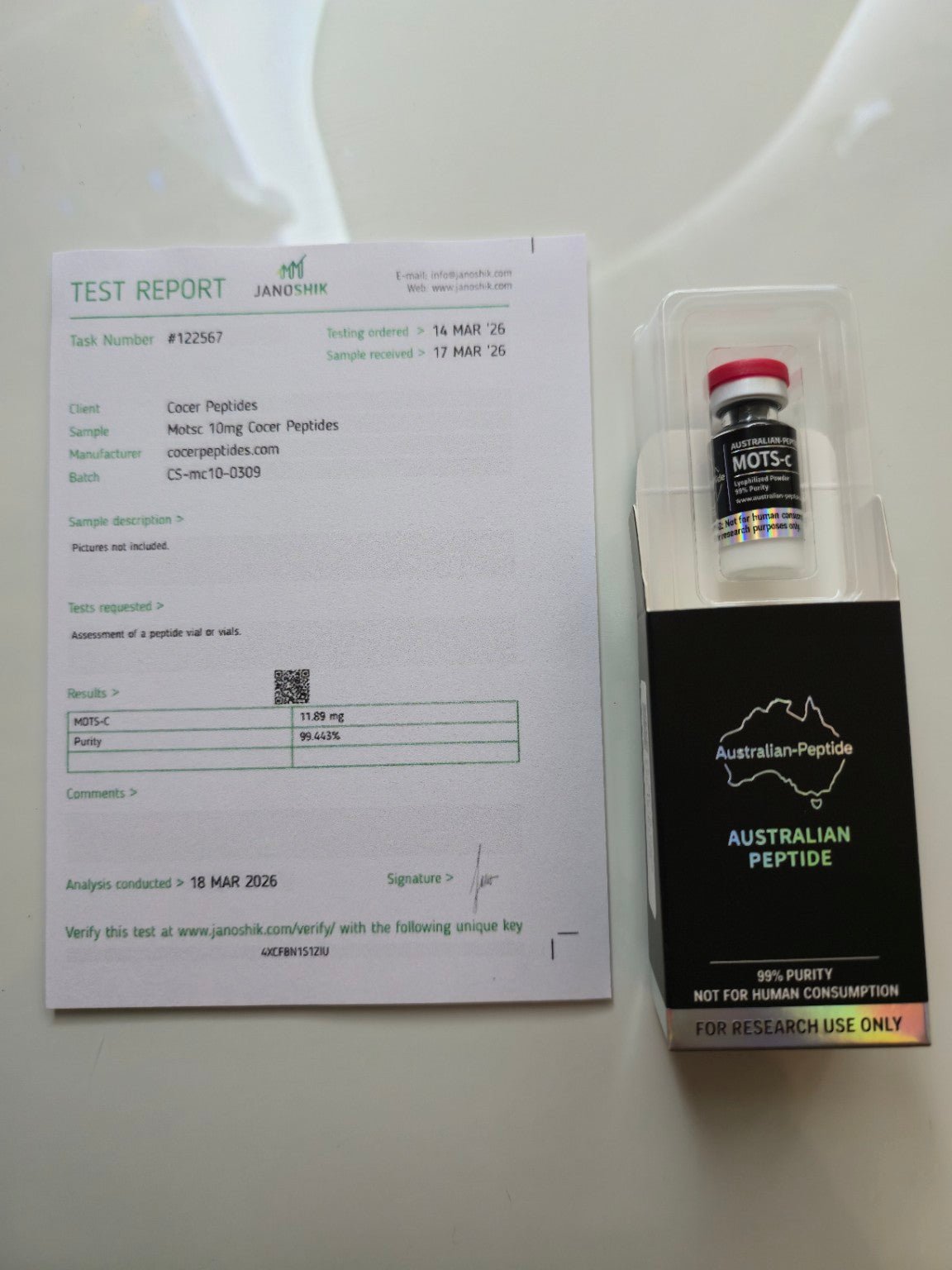 MOTS-c 10mg Research Peptide | Research Grade - Australian-peptide