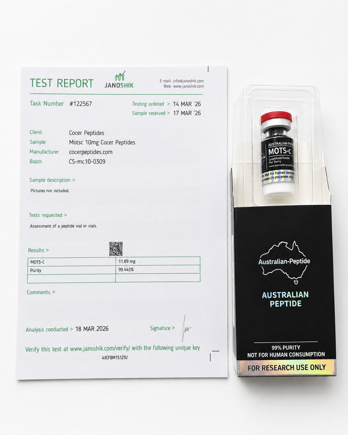 MOTS-c 10mg Research Peptide | Research Grade - Australian-peptide