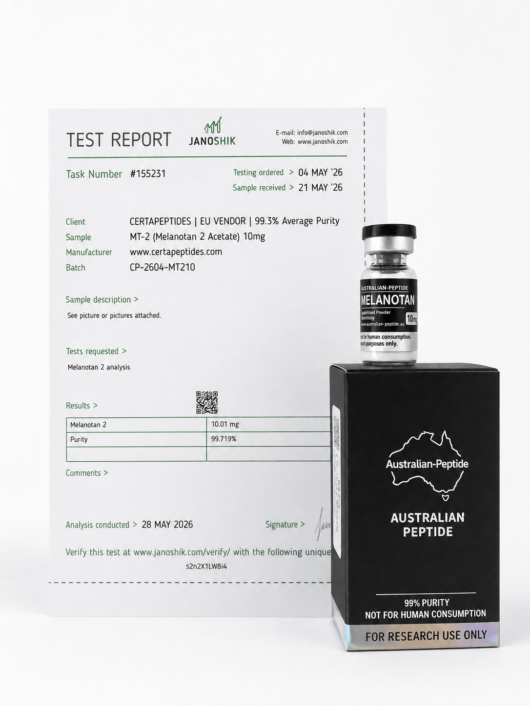 MT-2 10mg Research Peptide