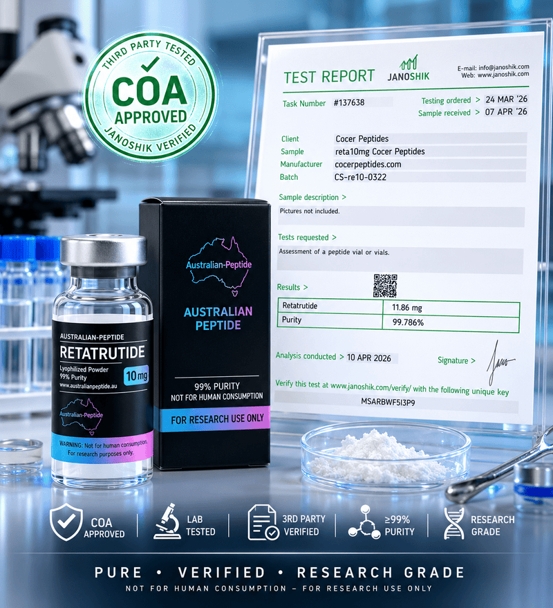 Retatrutide | 10mg | 99% Purity - Australian-peptide