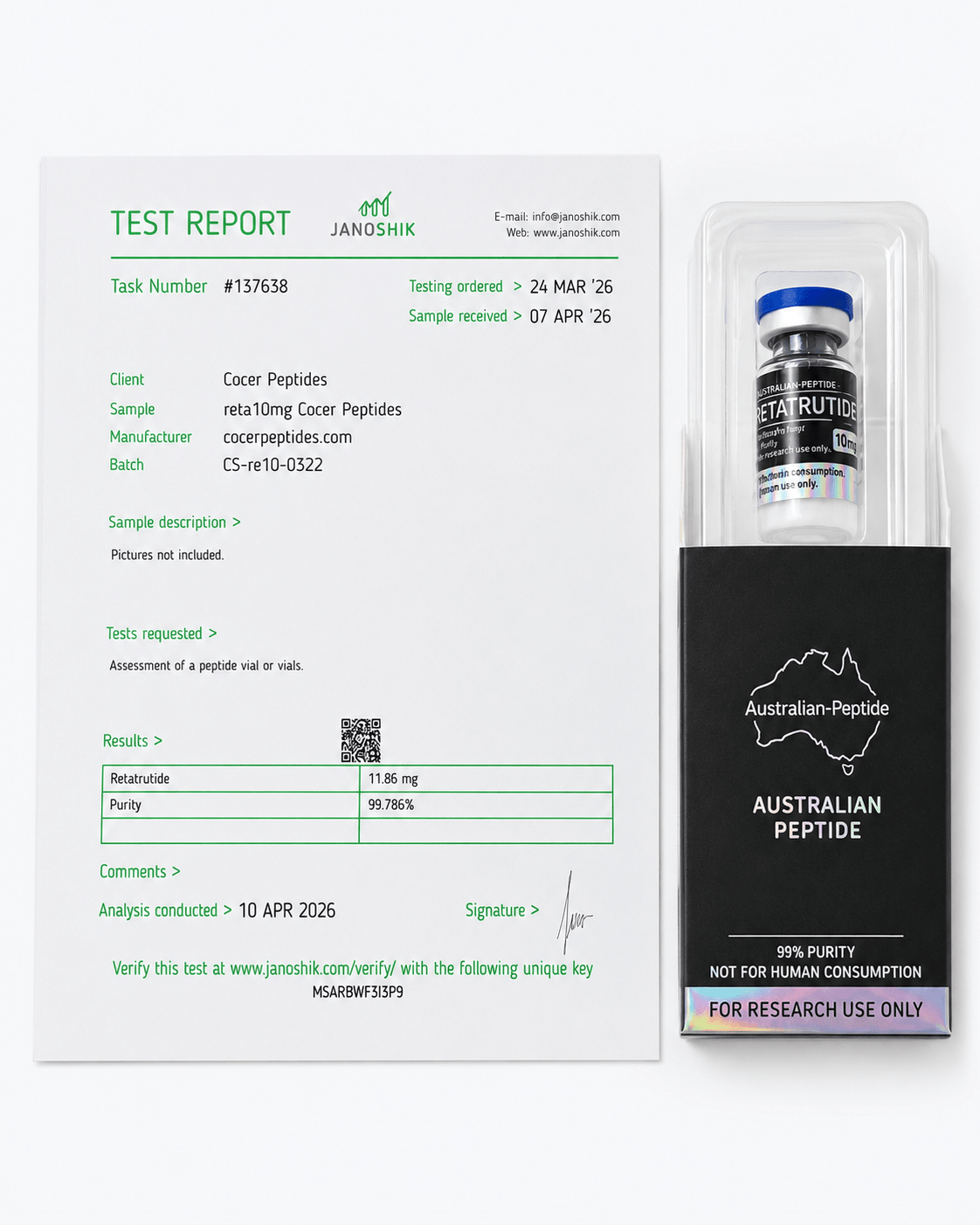 Retatrutide 10mg Research Peptide | Research Grade - Australian-peptide