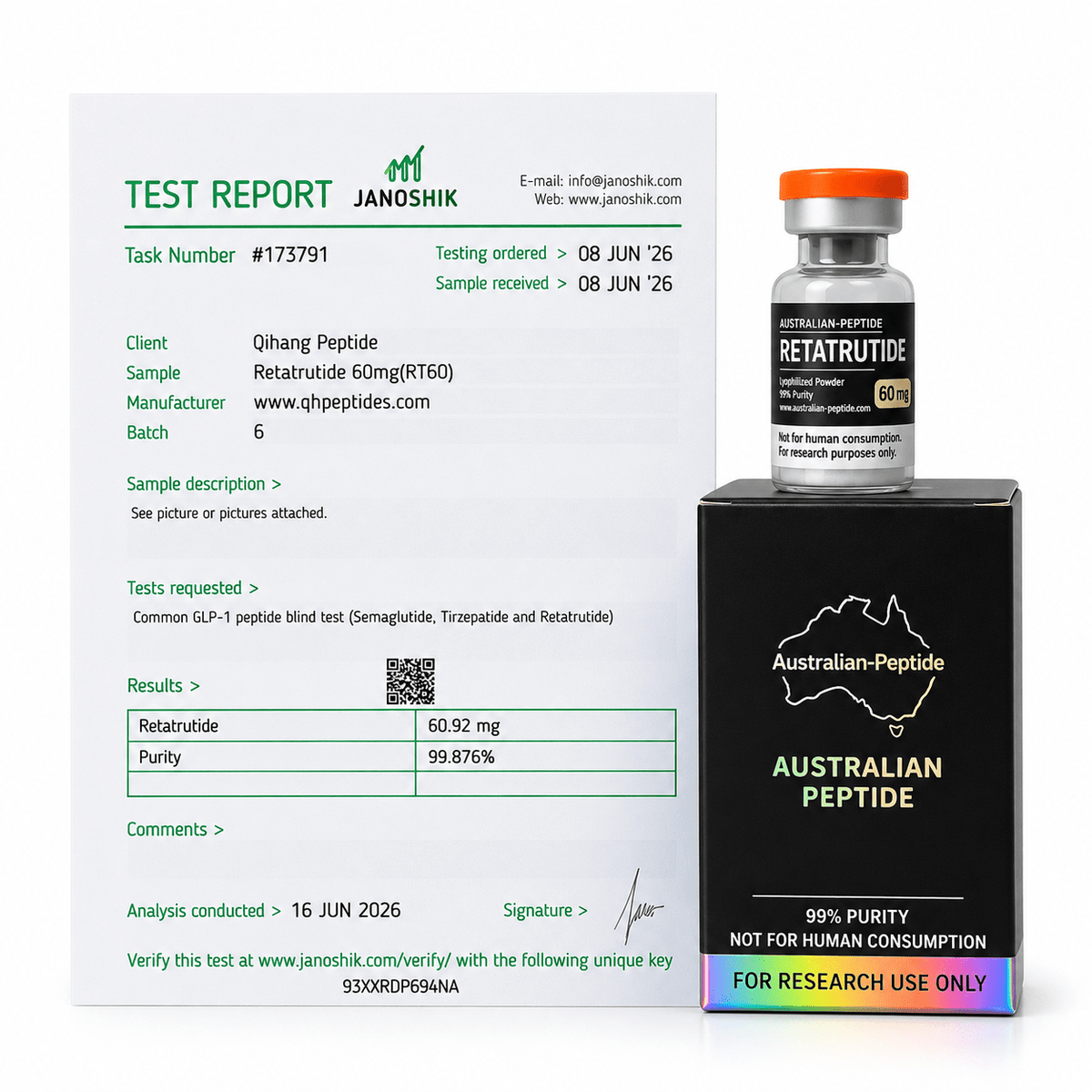 Retatrutide 60mg Research Peptide - Australian-peptide