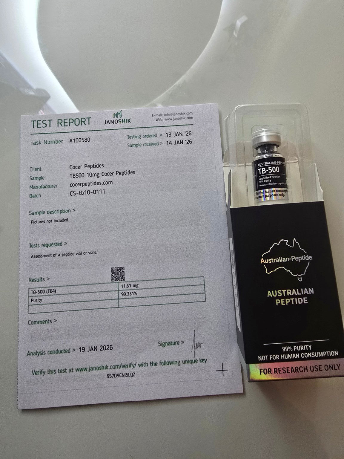 TB-500 10mg Research Peptide | Research Grade - Australian-peptide